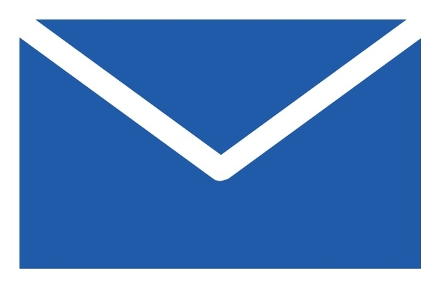 Email Symbol blue in color