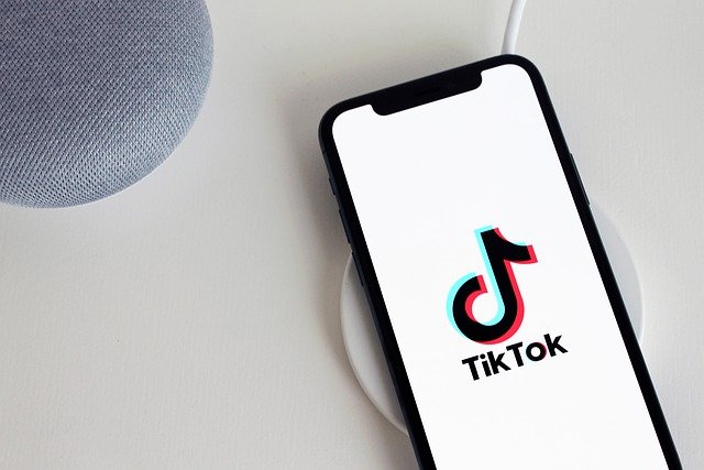 Tiktok app opened in Mobile